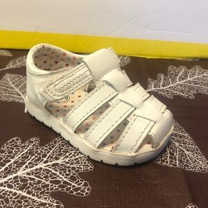 Wonder Nation Baby White Fisherman Sandals Size 3 Used